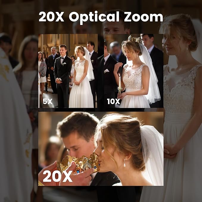 PTZ Camera with 20X Optical Zoom HDMI/USB3.0 Wide View Angle 1080P for Video Conference Meeting Church Live Streaming Education Works with Zoom Webex OBS YouTube Red Dot Design Winner
