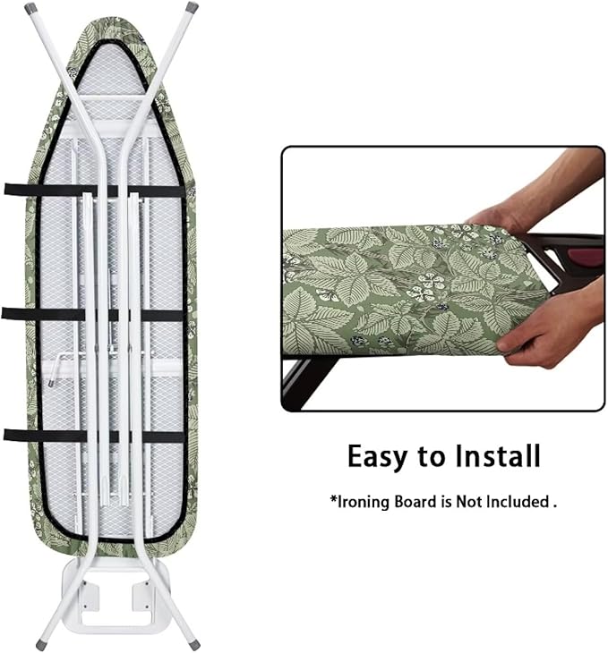 ZCFYGDX Ironing Board Covers Lightweight & Breathable Anti-Slip & Wear-Resistant (14 x 45 in) with Nylon Buckle Straps Elastic Edge Easy to Install, Scorch Resistant, William Morris Prints Size-S
