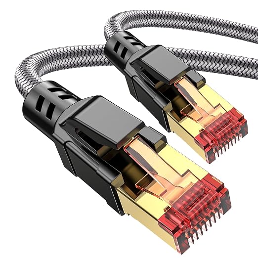 Cat 8 Ethernet Cable 10 ft, 40Gbps 2000Mhz High Speed Gigabit LAN Internet by Ltemziiy