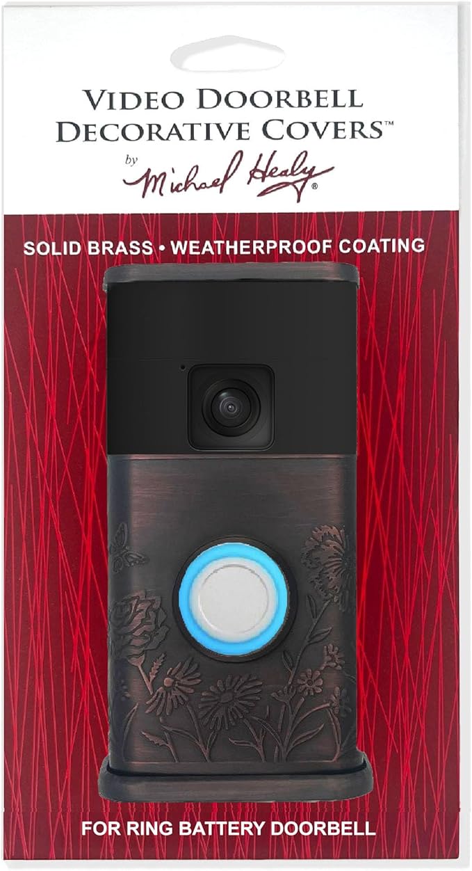 Garden Video Doorbell Cover (Compatible with Ring Battery Doorbell - 2024 Release) (Oiled Bronze)