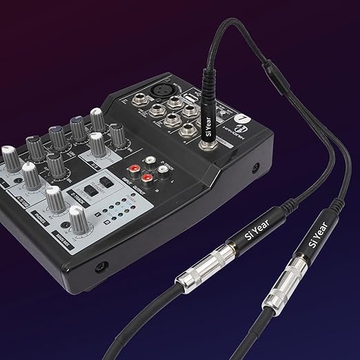 SiYear 1/4" Splitter Cable, 6.35mm TRS to Dual 1/4 inch Female Stereo Y Headphone Splitter Cable for Studio,DJ,Amplifier,Karaoke, Live Sound Systems etc(30cm /2PACK)