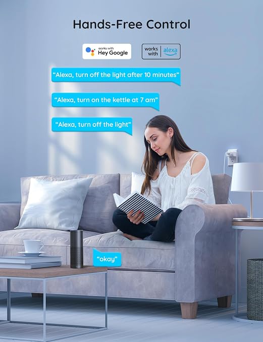 Govee Smart Plug 15A, WiFi Bluetooth Outlet 1 Pack Work - Image 3