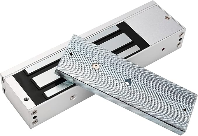 Electric Magnetic Lock with Z and L Bracket 500KG 1200LBS Holding Force Electromagnet Lock 12V Fail Safe NC Mode Single Door for Access Control System (1200Lbs with Z and L Bracket)