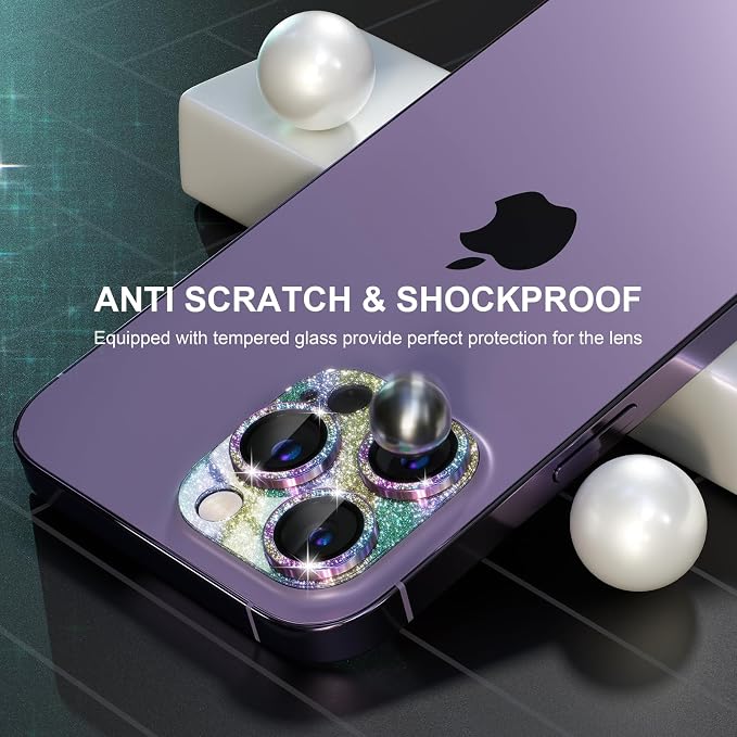 Choiche for iPhone 14 Pro/iPhone 14 Pro Max Camera Lens Protector, Bling Camera - Image 4