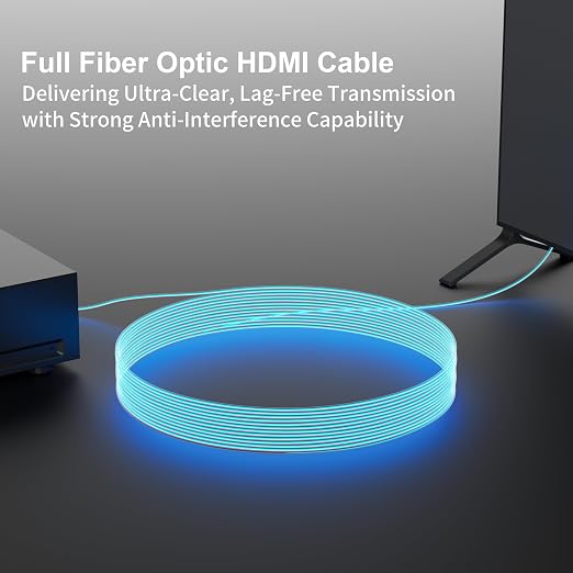 RUIPRO 8K Detachable Full Fiber Optic Armored HDMI 2.1 Cable 40FT, Ultra High - Image 5