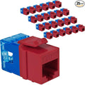 ICC CAT5e Keystone Jack with Slim Profile 180 Degree Punch Down, RJ45 UL Listed by ICC