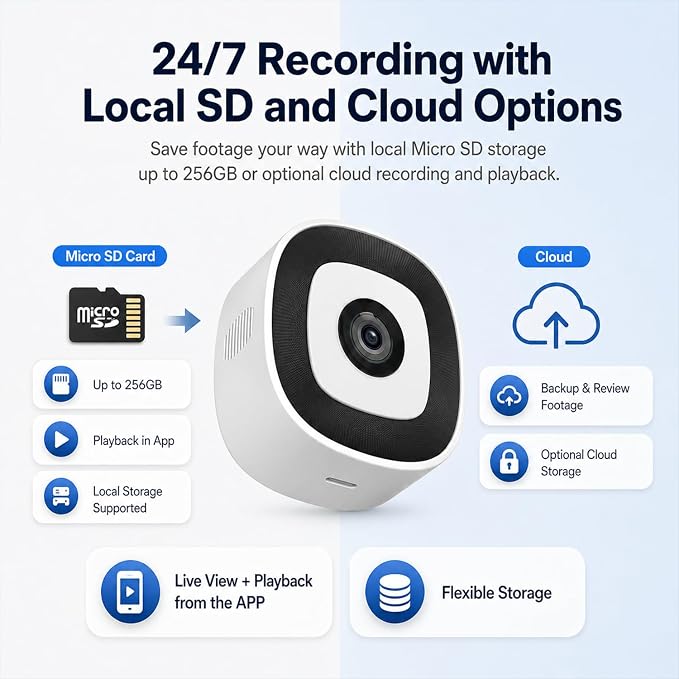 ELECCTV 2.5K Window security Camera, 2.4G/5GHz WiFi Indoor Camera - Image 6