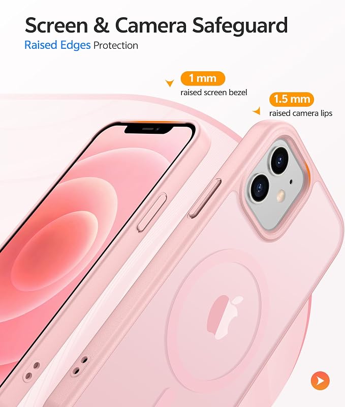 FNTCASE for iPhone 13 Mini Case: for iPhone 12 Mini Case Translucent Matte - Image 4