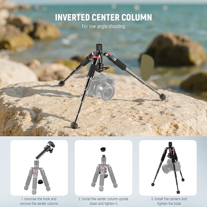 NEEWER Portable Travel Mini Tabletop Tripod, Aluminum Alloy 20''/ 50cm Desktop - Image 9