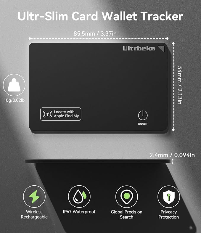 Ultrbeka Wallet Tracker Card IP68 Waterproof Rechargeable Bluetooth Tracker - Image 3
