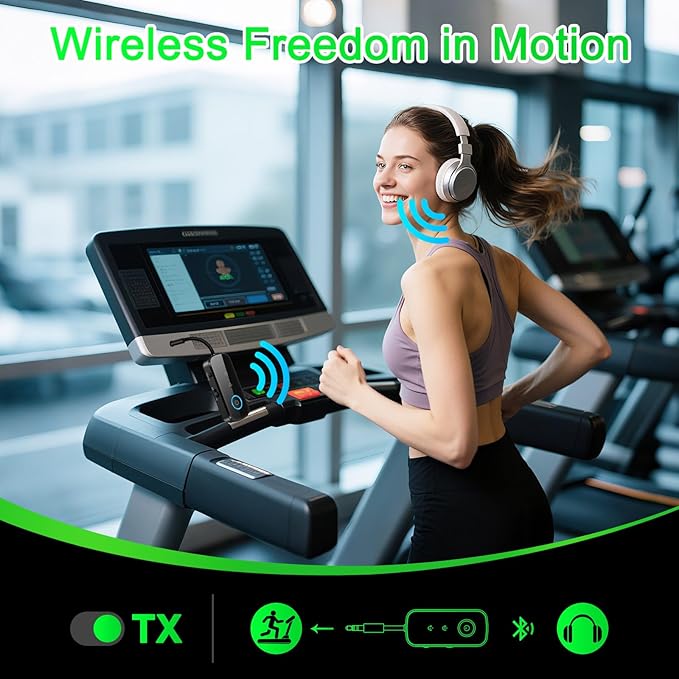 Premium Pro Bluetooth 5.4 Transmitter Receiver,Airplane Audio Adapter,Wireless Transmitter for TV/Travel Flight,Airline,Gym.Compatible with 2 AirPods/Headphones,Bluetooth Receiver for Car/Home Stereo