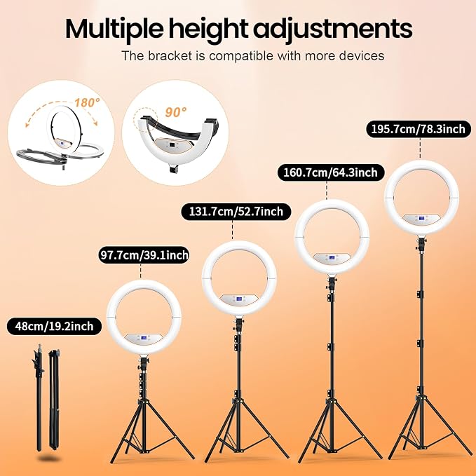 18" Foldable Ring Light with Stand - Image 6