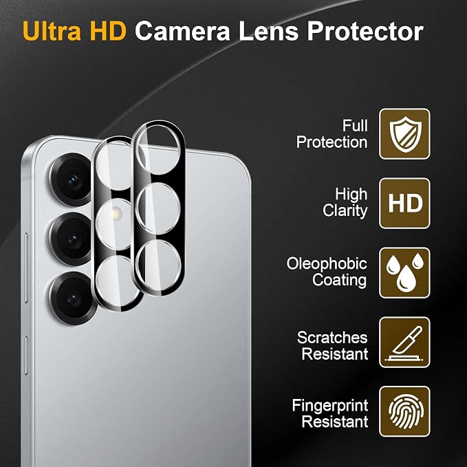 3 Pack Camera Lens Protector for Samsung Galaxy S25 Plus, Tempered Glass - Image 5