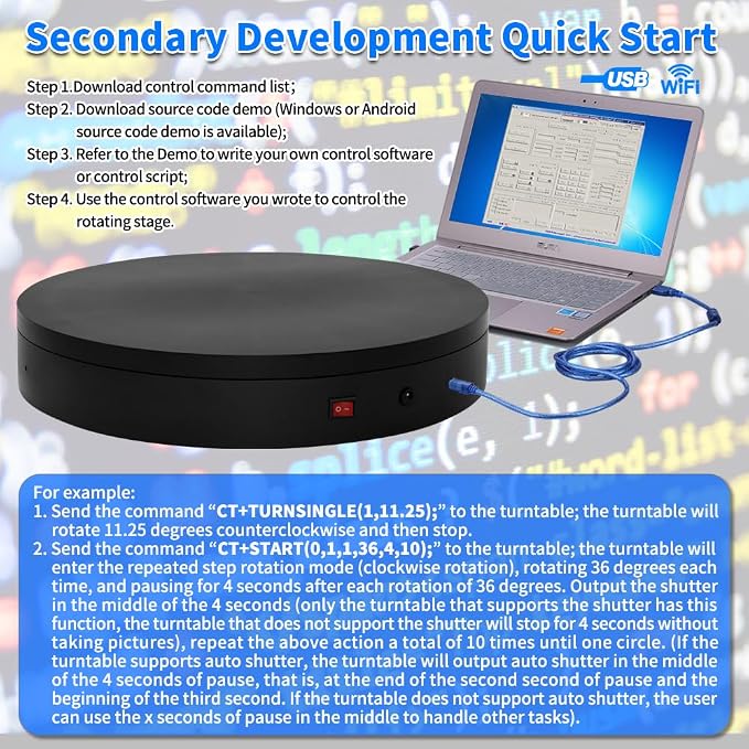 Programmable Motorized Electric Turntable Rotating Display Stand Rotating - Image 7