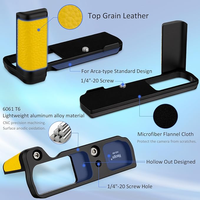 Haoge HG-S9-Y Handle HandGrip for Panasonic LUMIX S9 Camera Body S9K L-Shape - Image 4