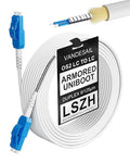 LC-LC Singlemode Armored Fiber Optic Patch Cable, OS2 Uniboot LC to LC Fiber by VANDESAIL
