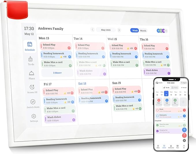 Calendar, 10.1" WiFi Smart Wall Calendar & Chore Chart,