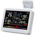 bonoch Upgrade 16 in 1 Air Quality Monitor Indoor 15h Battery & 5.5" Display 9 AQI+7 AQI Alerts, CO2 Monitor Air Quality Tester for CO2, TVOC, PM2.5 PM1.0 PM10, HCHO Temperature Humidity AQI & Time