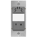 TOPGREENER Humidity Sensor Switch, Dual Tech Humidity PIR Motion Sensor Switch for Separate Fan and Light Control, 500W, 3A, Neutral Required, TDHOS5, Gray