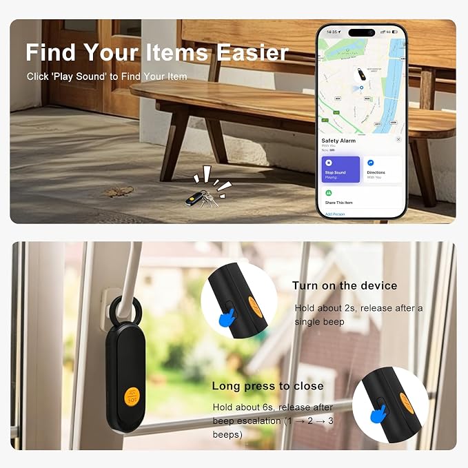 Personal Safety Alarm, GPS Tracker Keychain - Image 6