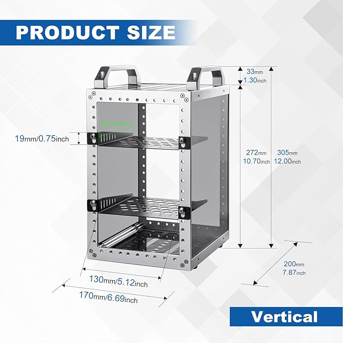 GeeekPi DeskPi RackMate TT Mini Server Cabinet for Mini PC, Network, Servers, Audio, and Video Equipment