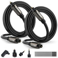 Elecan Optical Audio Cable 12 Ft/2 Pack Digital Audio Toslink Cable Cord-Fiber by Elecan