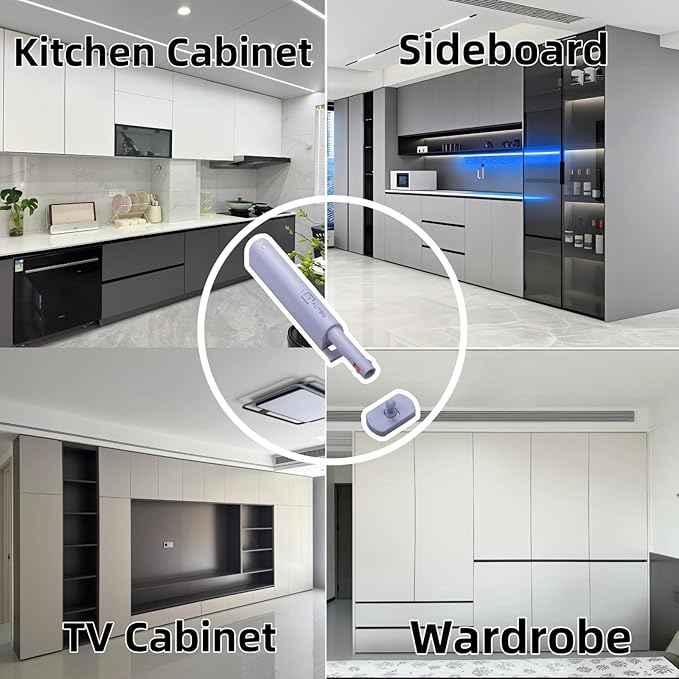 4 Sets Push Open Door Latch Touch Latches Push Latch Damping rebounder for Cabinet Hardware Release Latch Kitchen Drawer Push Catch Press Out Latch