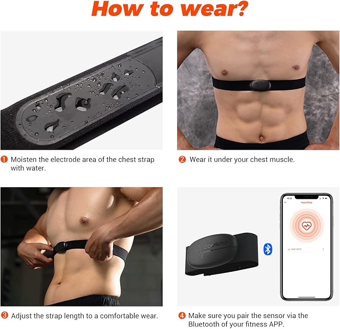 COOSPO H6 Heart Rate Monitor Chest Strap Bluetooth 4.0 ANT+ IP67 Chest Heart - Image 7