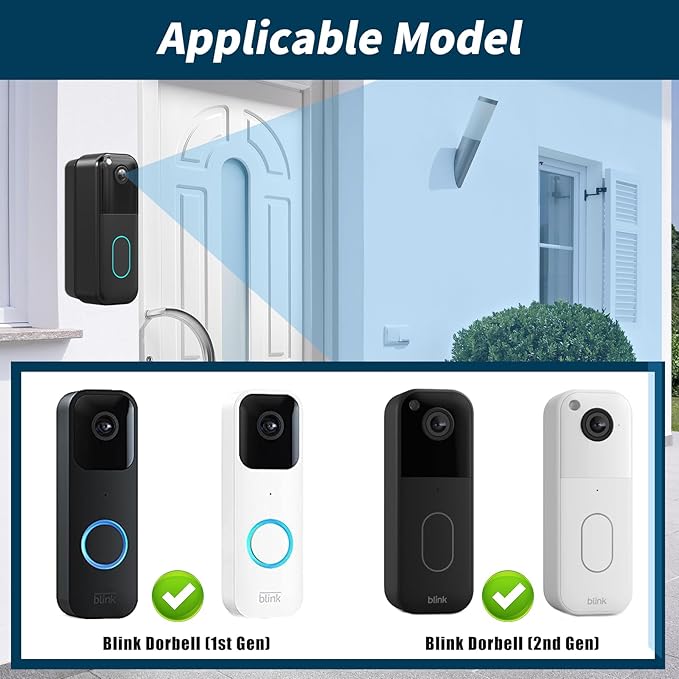 All-New Blink Doorbell Corner Mount, No-Drill Mounting Bracket Adjustable Angle - Image 2