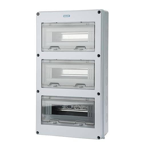MOLLOM 36 Way Circuit Breaker MCB Distribution Protection Box with DIN Rail, IP65 Waterproof,for Indoor and Outdoor