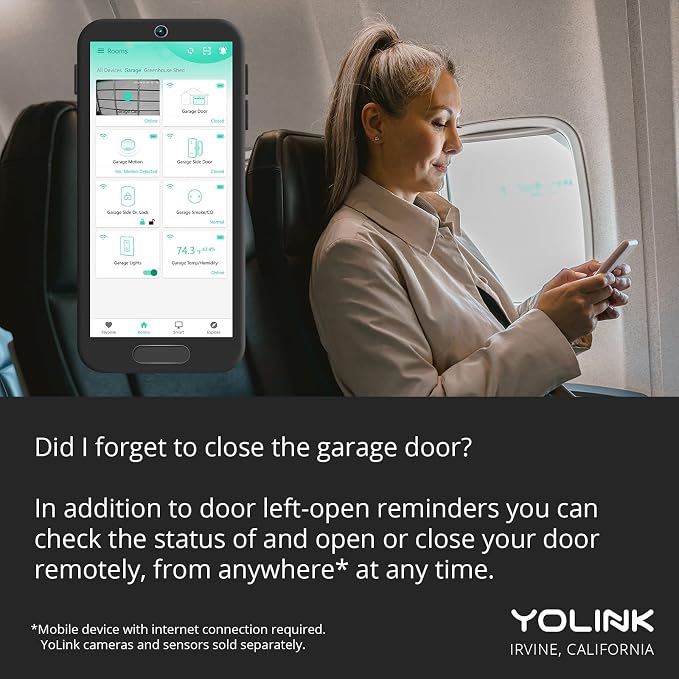 YoLink 1/4 Mile World's Longest Range Smart Wireless Garage Door Opener - Image 4