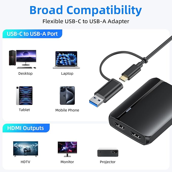 MOKiN USB 3.0 to Dual HDMI Adapter - Image 4