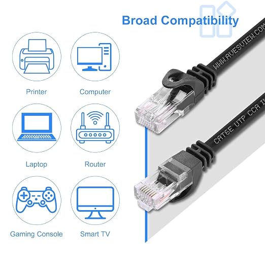 CAT 6 50FT Ethernet Cable, Indoor High-Speed 10Gbps Snagless Long CAT6 Ethernet - Image 7