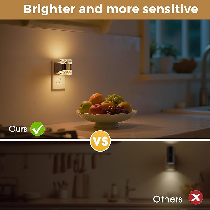 L LOHAS LED 3CCT Night Lights Plug into Wall, 3000K/4000k/5000K Adjustable Color Temperature Night Light,Bubble Nightlight with Dusk to Dawn Sensor for Rooms Bathroom Hallway