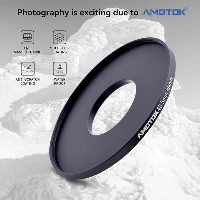 40.5mm Lens to 82mm Camera Lens Adapter, 40.5mm to 82mm Filter Step up Ring - Image 2