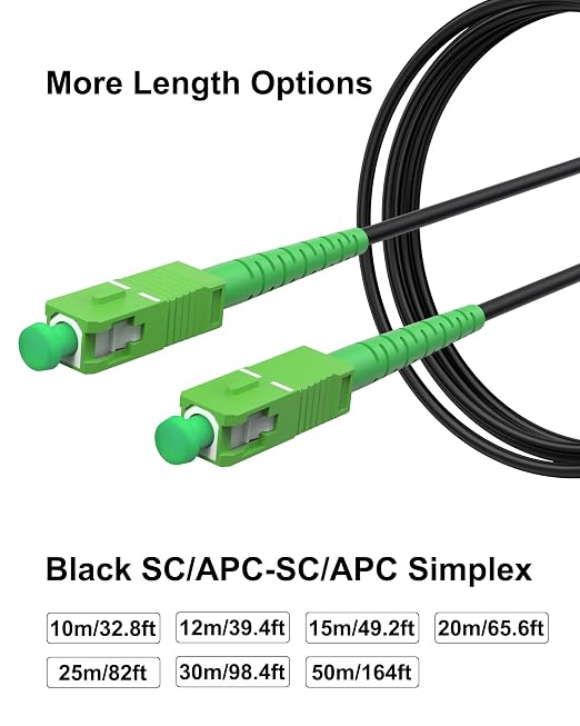 90M/295ft SC/APC Fiber Optic Internet Cable Extension, SC/APC to SC/APC Armored - Image 5
