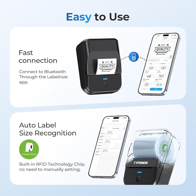 PM240 Label Maker Machine with 3 Tapes, Set 1 - Image 2