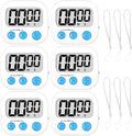 ZILLEEN Classroom Timer for Kids Teachers 6 Pack Digital Timers, White