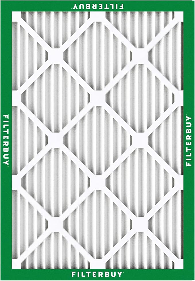 Filterbuy 23x23x1 Air Filter MERV 8 Essential Dust & Allergy Defense (2-Pack), Electrostatic Pleated HVAC AC Furnace Filters Replacement, Made in USA (Actual Size: 22.50 x 22.50 x 0.75)