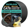 Ercielook CAT8 Ethernet Cable 100 ft High Speed, Shielded Flat Internet Cable by Ercielook