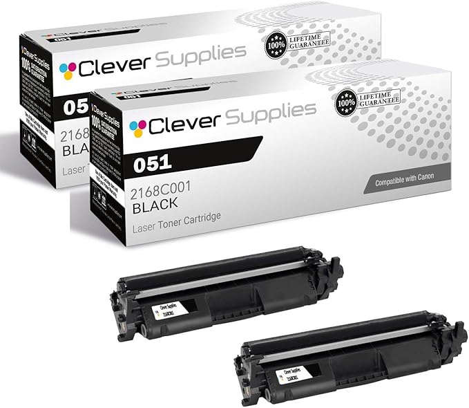 CS Compatible Toner Cartridge Replacement for Canon 051 2168C001 Black ImageClass LBP162dw MF264dw MF267dw MF269dw Toner Cartridge 2 Pack
