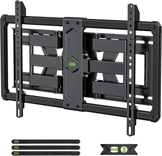 USX Mount Ultra Slim TV Wall Mount for 37-90 inch TVs, Low Profile Full Motion TV Mount with Swivel Articulating Dual Arms, Wall Bracket for Max VESA 600x400mm Holds 120lbs, Fits 16"/18"/24" Studs