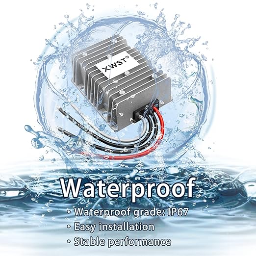 DC DC Stabilizer 9V-36V to 12V Boost Buck Converter 25A 300W Waterproof Regulator 12V Volt Module Transformer for Car Audio Solar Power System LCD LED Display Screen