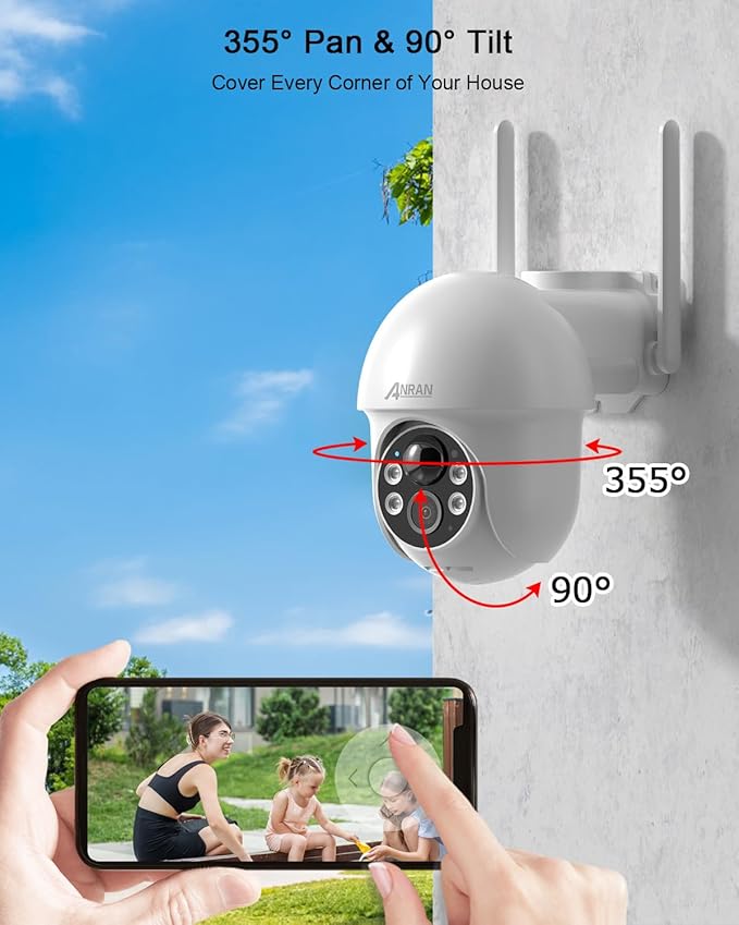 ANRAN 2K Security Camera Wireless Outdoor, Solar Outdoor Camera - Image 4