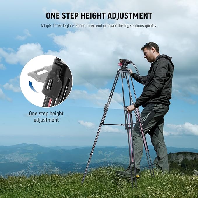 NEEWER LL38 79"/2m Video Camera Tripod - Image 3
