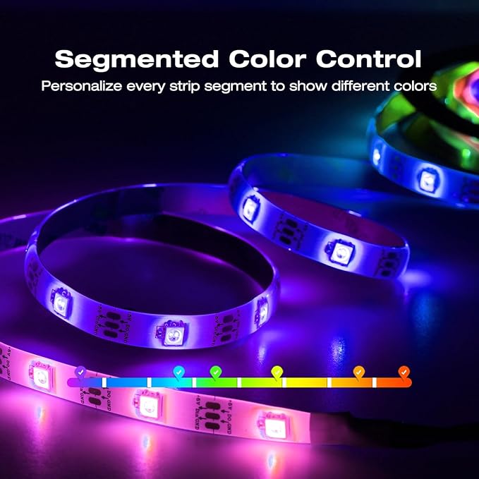 GLEDOPTO WLED Pre-Installed ESP8266 LED Strip Controller Over 100 Dynamic Lighting DIY WiFi APP Control 800 IC RGB IC for WS2812B WS2811 SK6812 TM1814 WS2813 WS2815 Addressable FCOB LED Light Strip