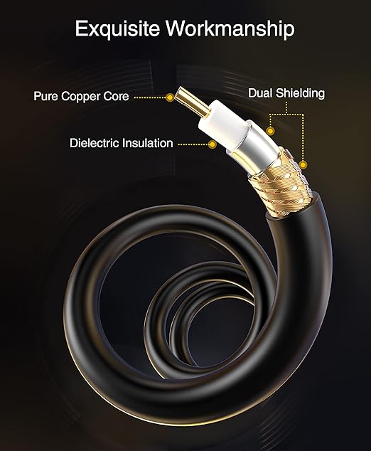 BlueRigger RCA Audio Subwoofer Cable (15FT - 2 Pack, Dual Shielded with Gold Plated RCA Connectors) – for Subwoofer, Amplifier, Home Theater