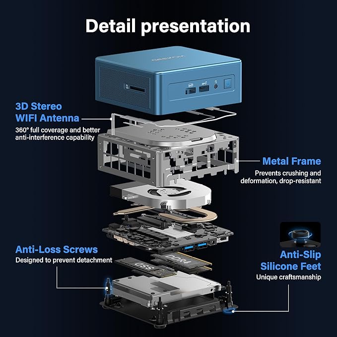GEEKOM Mini PC[Business Cost-Saving Star] IT12(3-Year Coverage) with 12th Gen Intel i5-12450H Mini Computers,16 RAM/512GB SSD(Not LPDDR) Windows 11 Pro Desktop PC (Low-Power),Dual USB 4/8K(UHS-II)