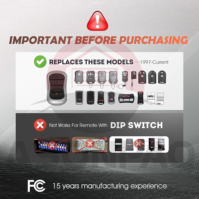 Genie Garage Door Opener Remote G3T-A G3T-R G3T-BX Intellicode【10-Year-Warranty】
