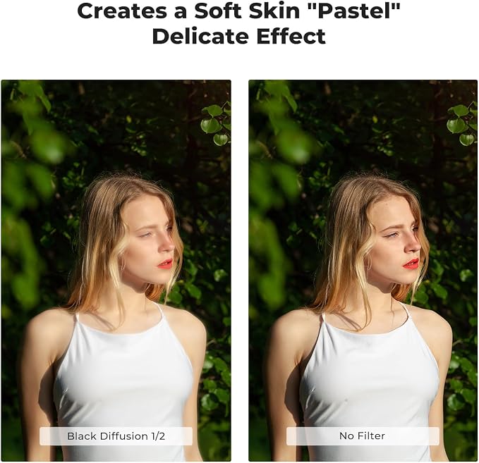 K&F CONCEPT 55mm Black Diffusion 1/2 Filter Mist Cinematic Effect Filter - Image 3